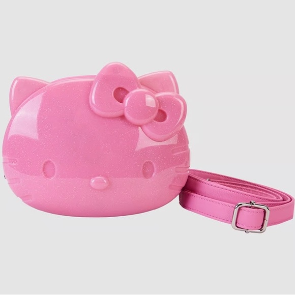 Loungefly Handbags - Loungefly x Sanrio 50th anniversary Pink Glitter Hello Kitty Crossbody Bag